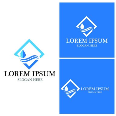 Su dalgası simgesi vektör çizim logosu