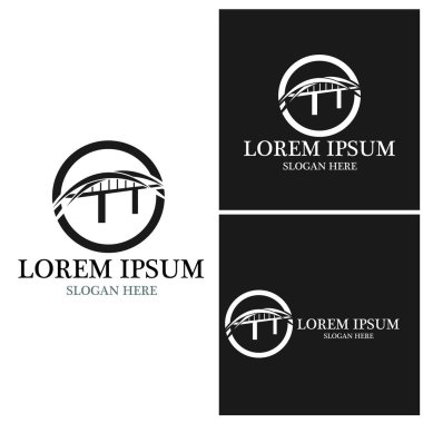 Köprü Logosu Şablonu vektör illüstrasyon tasarımı