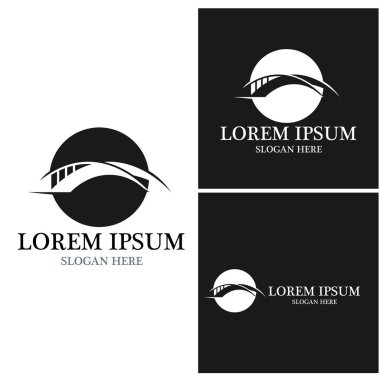 Köprü Logosu Şablonu vektör illüstrasyon tasarımı