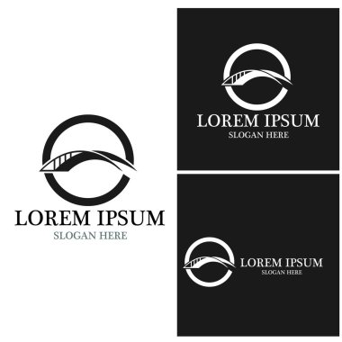 Köprü Logosu Şablonu vektör illüstrasyon tasarımı