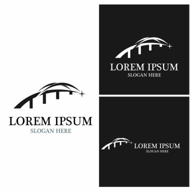 Köprü Logosu Şablonu vektör illüstrasyon tasarımı