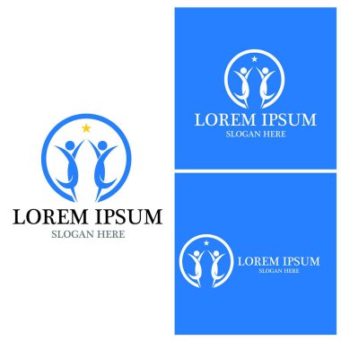 Topluluk, ağ ve sosyal simge tasarım şablonu