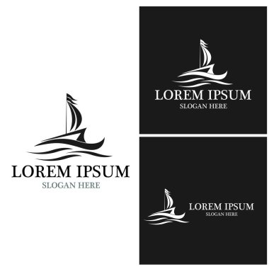 Yat simgesi ve sembol logo vektör şablonu