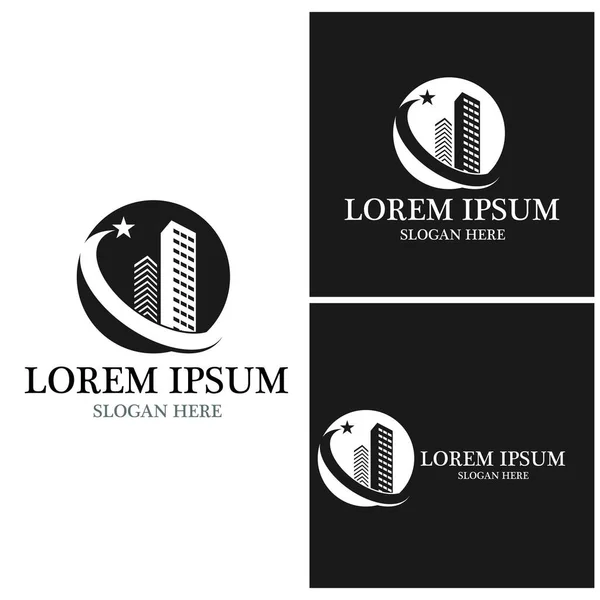 Immobilier Immobilier Construction Logo Design — Image vectorielle