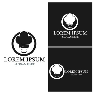 şapka şefi logo şablon vektör çizimi