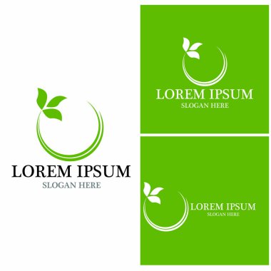 Doğa yaprağı simgesi ve sembol vektörü