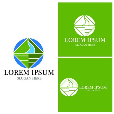 Dağ simgesi Logo Şablonu Vektör illüstrasyon Tasarımı