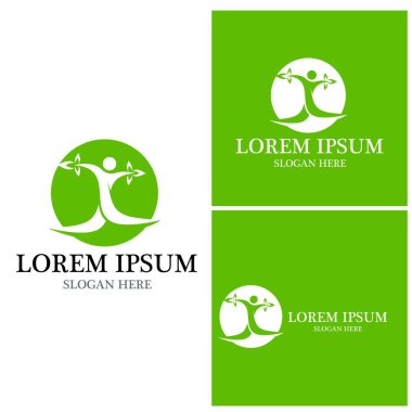 Sağlık insanları yaşam logo vektör şablonu