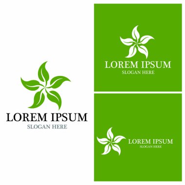 Doğa yaprağı simgesi ve sembol vektörü