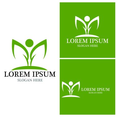 Doğa yaprağı simgesi ve sembol vektörü