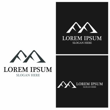Dağ simgesi Logo Şablonu Vektör illüstrasyon Tasarımı