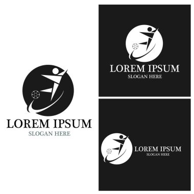 Ayak topu simgesi logo şablonu