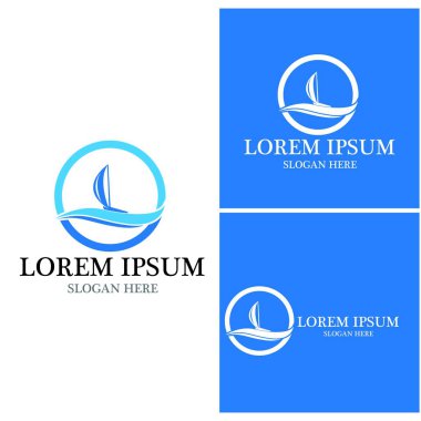 Yat simgesi ve sembol logo vektör şablonu