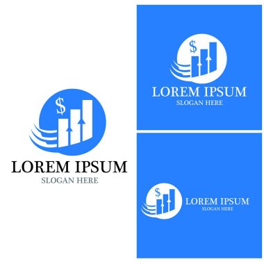 Yatırım pazarlama logo vektör şablonu