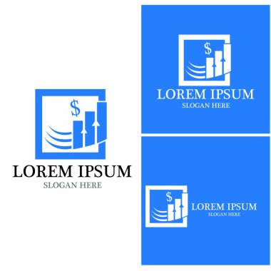 Yatırım pazarlama logo vektör şablonu