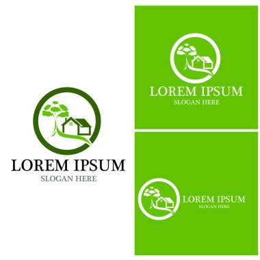 Ev yapımı doğa logo vektör şablonu oluşturuluyor