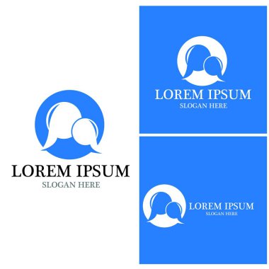 Chat bubble icon logo vector