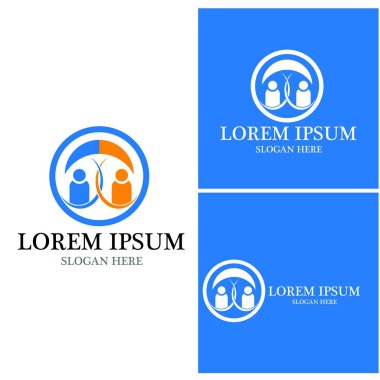 Chat bubble icon logo vector