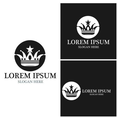 Crown Logo Şablonu vektör çizimi tasarımı