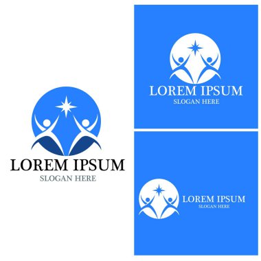 Topluluk, ağ ve sosyal simge tasarım şablonu