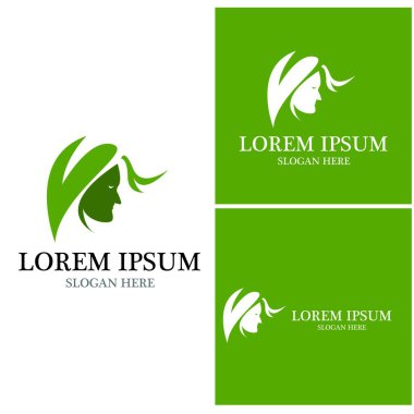 Yüz kadını güzellik merkezi logo taşıyıcısı