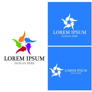 Topluluk, ağ ve sosyal simge tasarım şablonu