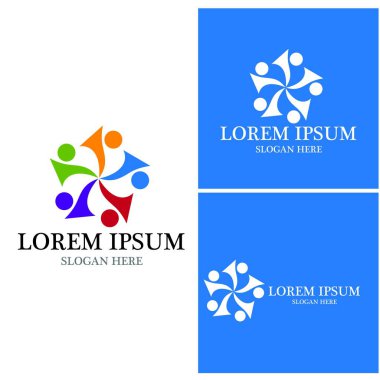 Topluluk, ağ ve sosyal simge tasarım şablonu