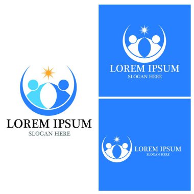 Topluluk, ağ ve sosyal simge tasarım şablonu