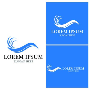 Su dalgası simgesi vektör çizim logosu