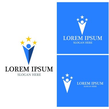 başarı insanlar Logo vektör şablon