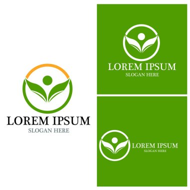 Sağlık insanları yaşam logo vektör şablonu
