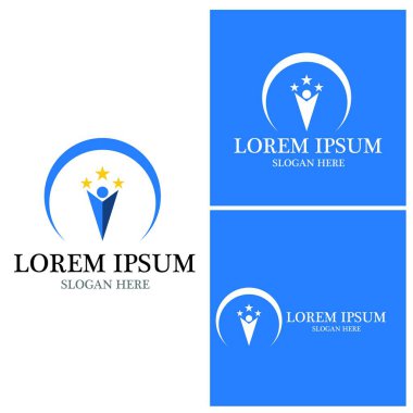 başarı insanlar Logo vektör şablon