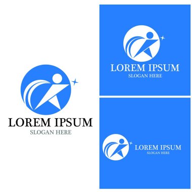 İnsanların logo vektör şablonu çalıştırılıyor