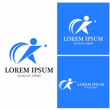 İnsanların logo vektör şablonu çalıştırılıyor