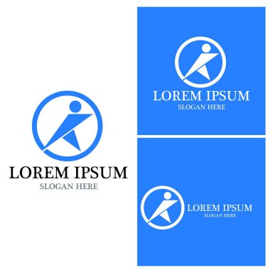 İnsanların logo vektör şablonu çalıştırılıyor