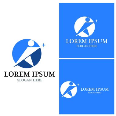 İnsanların logo vektör şablonu çalıştırılıyor