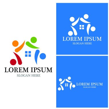 Topluluk, ağ ve sosyal simge tasarım şablonu