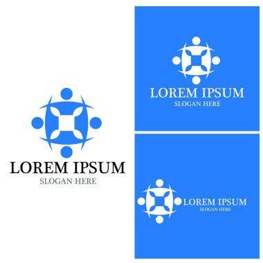 Topluluk, ağ ve sosyal simge tasarım şablonu