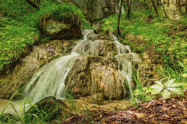 Primer Plano Cascada Sopot Parque Natural Samoborsko Gorje Croacia — Foto de Stock