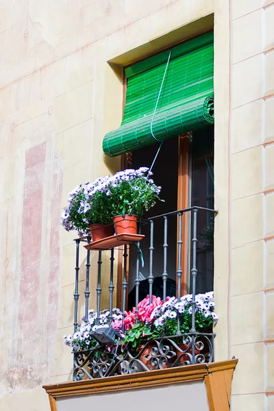 Balcony with pots — Stock Photo, Image