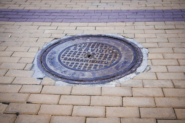 Sewer in a street — Stock Photo, Image