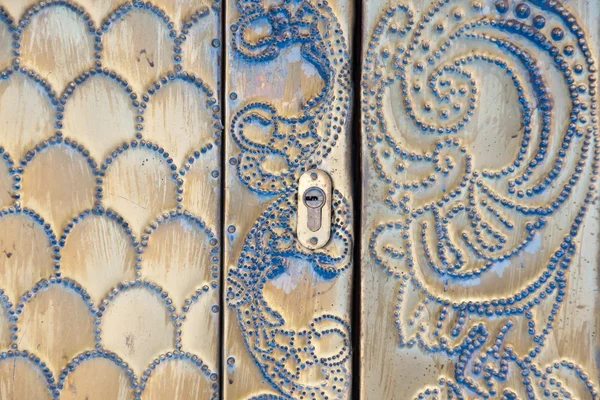 Metallic door pattern — Stock Photo, Image