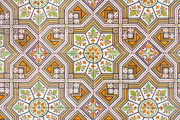 Staré španělské keramické dlaždice nástěnné dekorace — Stock fotografie