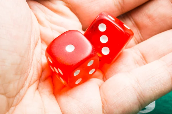 Two red dice — Stock Photo, Image