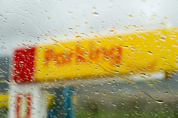 Drops of water on the window — Stock Photo, Image