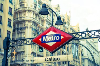 Metro İstasyonu Madrid, İspanya
