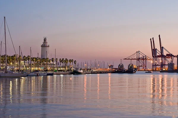 Málaga porto, Espanha — Fotografia de Stock