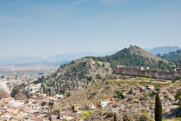 Panoramiczny widok z Xàtiva, Walencja, Hiszpania — Zdjęcie stockowe