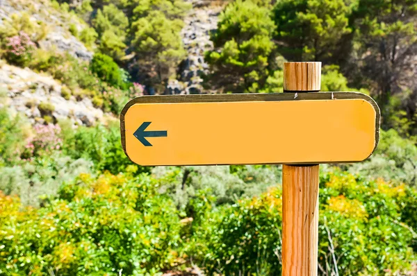 Yellow billboard at countryside — Stock Photo, Image