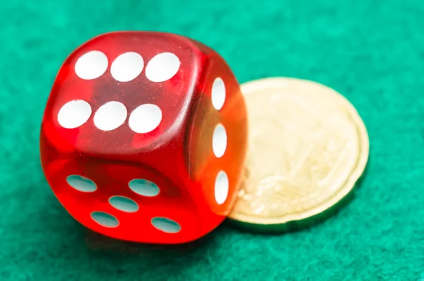 Red dice — Stock Photo, Image